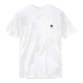 Timberland SS20 Casual ronde hals wit bedrukt korte mouw wit