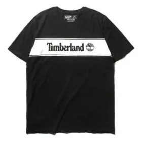 Timberland SS20 Contrasterende kleuren Logo-opdruk Korte mouw Zwart