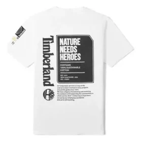 Timberland SS20 Earth Series met print, korte mouwen, wit