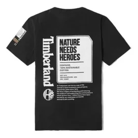 Timberland SS20 Earth Series met print, korte mouwen, zwart