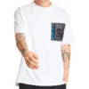 Timberland SS20 Hollow Out Zipper Pocket met print, korte mouwen, wit
