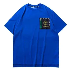 Timberland SS20 Hollow Out Zipper Pocket Printing Short Sleeve Blauw
