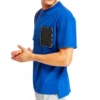Timberland SS20 Hollow Out Zipper Pocket Printing Short Sleeve Blauw