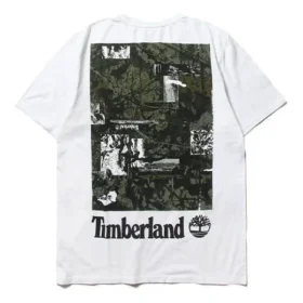 Timberland SS20 met print, korte mouw, wit