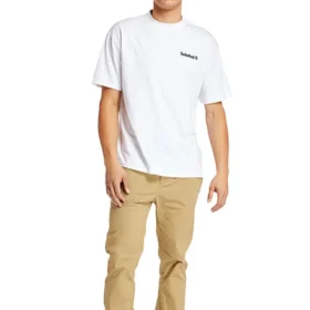 Timberland SS20 Ronde Hals met Print Korte Mouw Wit