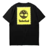 Timberland SS20 T-shirt met logo en korte mouwen, zwart