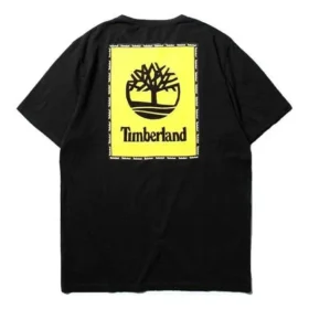 Timberland SS20 T-shirt met logo en korte mouwen, zwart