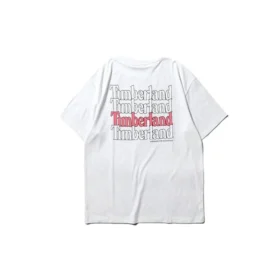Timberland SS20 T-shirt met ronde hals en korte mouwen, wit