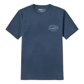Timberland SS20 T-shirt met ronde hals en print, korte mouwen, blauw