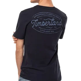 Timberland SS20 T-shirt met ronde hals en print, korte mouwen, blauw