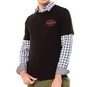 Timberland SS20 T-shirt met ronde hals en print, korte mouwen, zwart