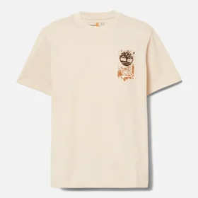Timberland® T-shirt voor heren met ‘Carrier Slogan’-afbeelding op de rug