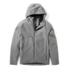 Timberland waterdichte jas met capuchon en ritssluiting, grijs