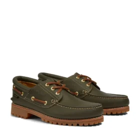 Timberland x Aim Leon Dore met drie oogjes, handgestikte bootschoenen “Grape Leaf”