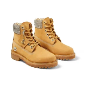 Timberland x Jimmy Choo 6-Inch Crystal Laarzen “Tarwe Nubuck met Crystals”