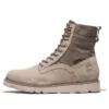 Vibram waterdichte laarzen van leer en stof “Beige Suede”