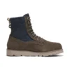 Vibram waterdichte laarzen van leer en stof “Olive Green Suede”