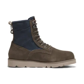 Vibram waterdichte laarzen van leer en stof “Olive Green Suede”