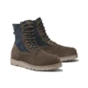 Vibram waterdichte laarzen van leer en stof “Olive Green Suede”
