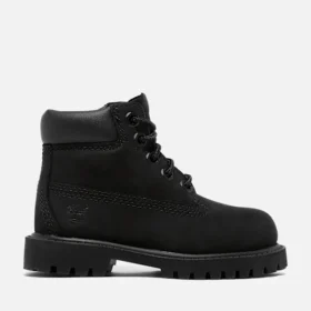 Waterdichte 6-Inch laarzen voor peuters – Zwart nubuck