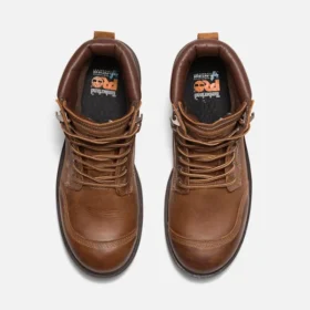 Whitman 6-Inch werklaarzen met zachte neus voor heren – Middenbruin