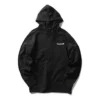 Zwarte Timberland-hoodie met logo-opdruk en rits