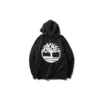 Zwarte Timberland-hoodie met logo-opdruk en rits